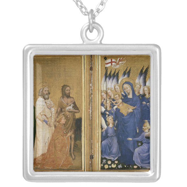 Richard II Presented to the Virgin and Child Silver Plated Necklace (Front)