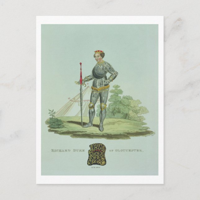 Richard III (1452-85) 1470, engraved by W. Maddock Postcard (Front)