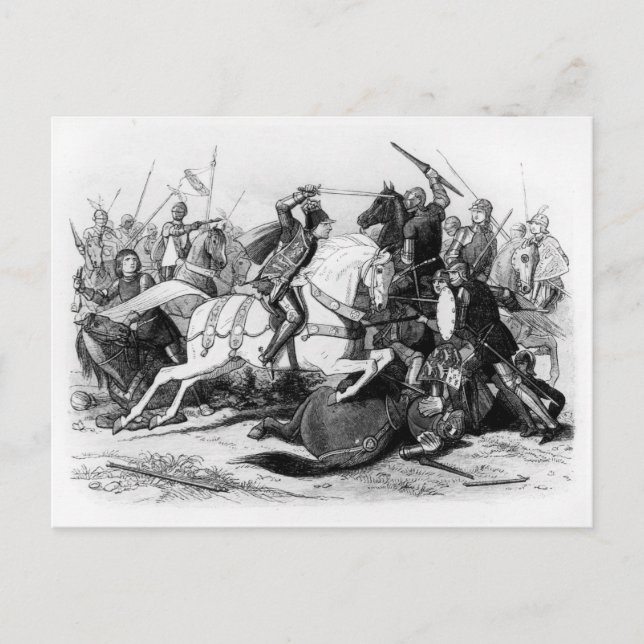 Richard III  at the Battle of Bosworth in 1485 Postcard (Front)