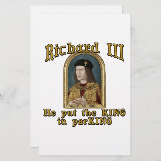 Richard III Put the King in ParKING tshirt (Front/Back)
