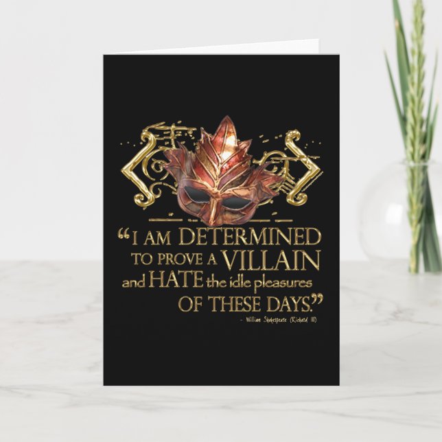 Richard III Quote (Gold Version) Card (Front)