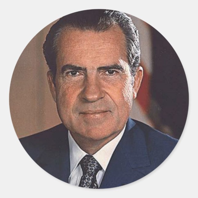 Richard M. Nixon 37 Classic Round Sticker (Front)