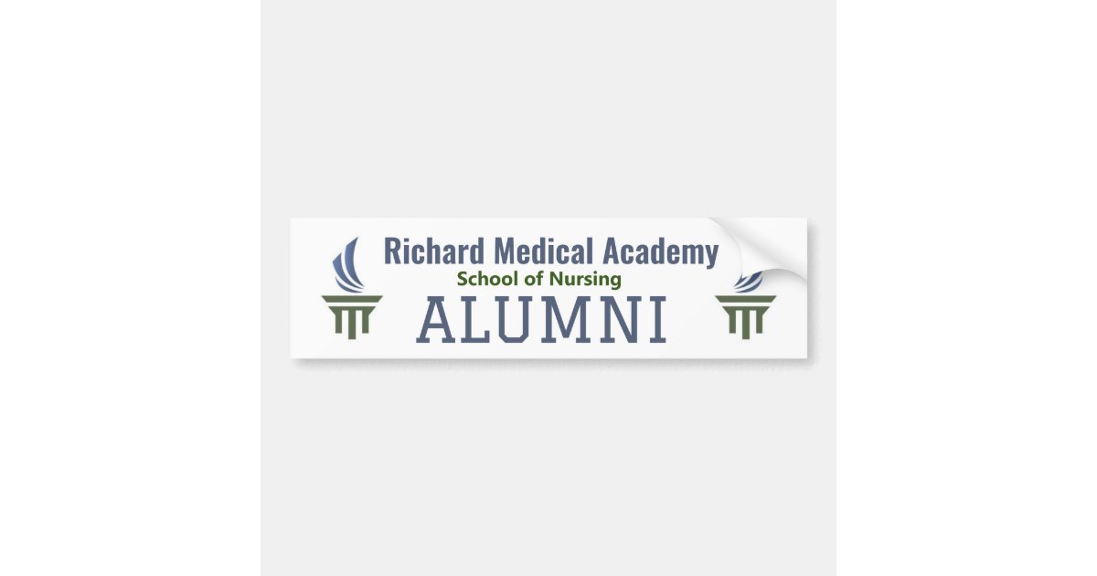 Richard Medical Academy Alumni Bumper Sticker | Zazzle
