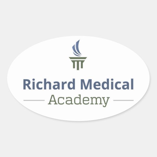 Richard Medical Academy Oval Stickers