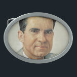 Richard Milhouse Nixon Belt Buckle<br><div class="desc">Norman Rockwell | Richard M. Nixon - portrait</div>