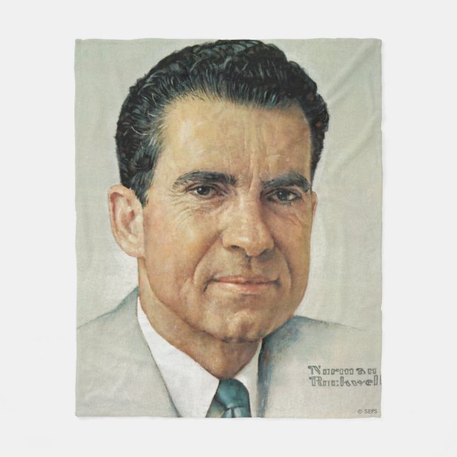 Richard Milhouse Nixon Fleece Blanket (Front)