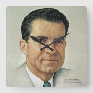 Richard Milhouse Nixon Square Wall Clock