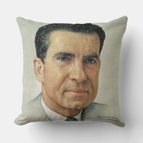 Richard Milhouse Nixon Throw Pillow