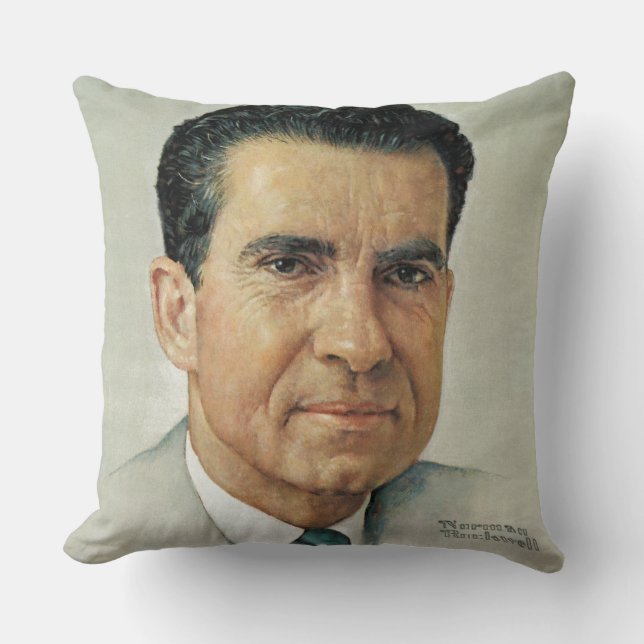 Richard Milhouse Nixon Throw Pillow (Front)