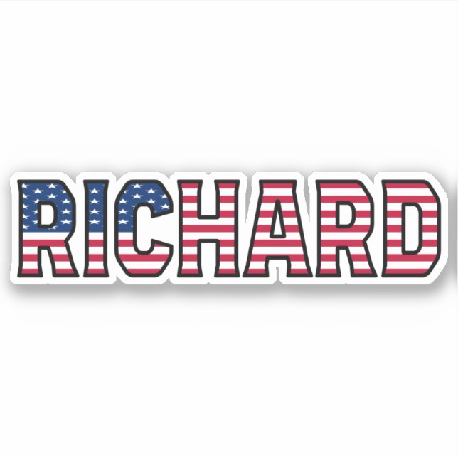 Richard Name First Name USA Sticker Stickerset (Front)