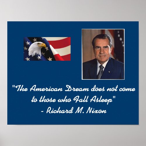Richard Nixon American Dream Poster
