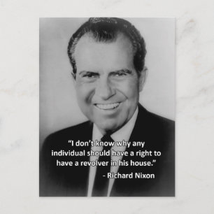 Richard Nixon Anti-Gun Postcard
