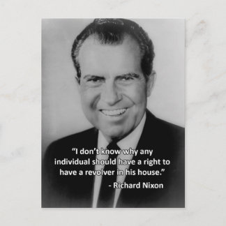 Richard Nixon Anti-Gun Postcard