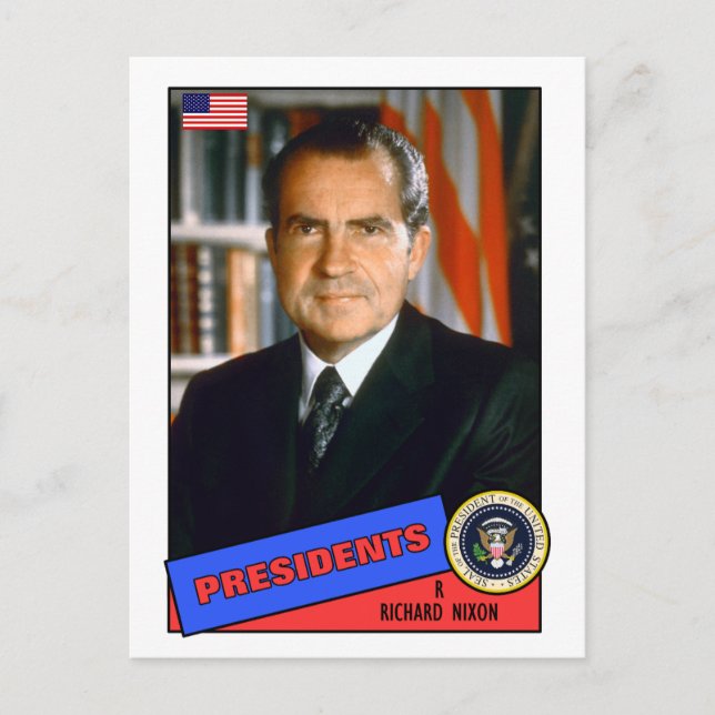 Richard Nixon Baseball Card (Front)