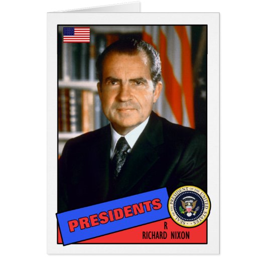 Richard Nixon Baseball Card (Front)