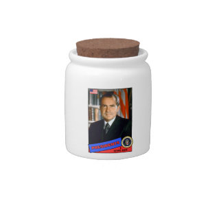 Richard Nixon Baseball Card Candy Jar