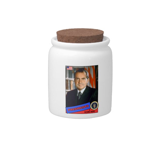 Richard Nixon Baseball Card Candy Jar (Front)