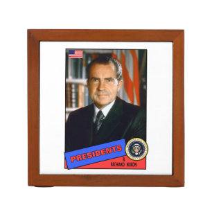 Richard Nixon Baseball Card Desk Organizer