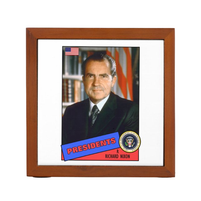 Richard Nixon Baseball Card Desk Organizer (Front)