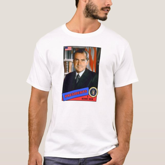 Richard Nixon Baseball Card T-Shirt (Front)