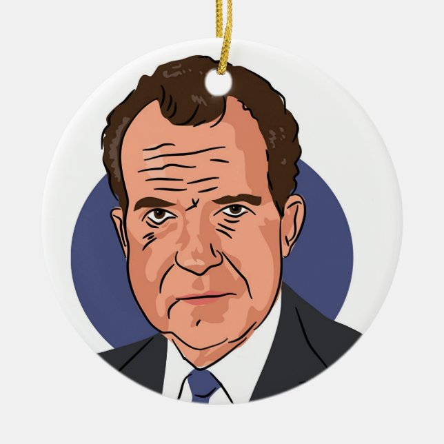 Richard Nixon Ceramic Ornament (Front)
