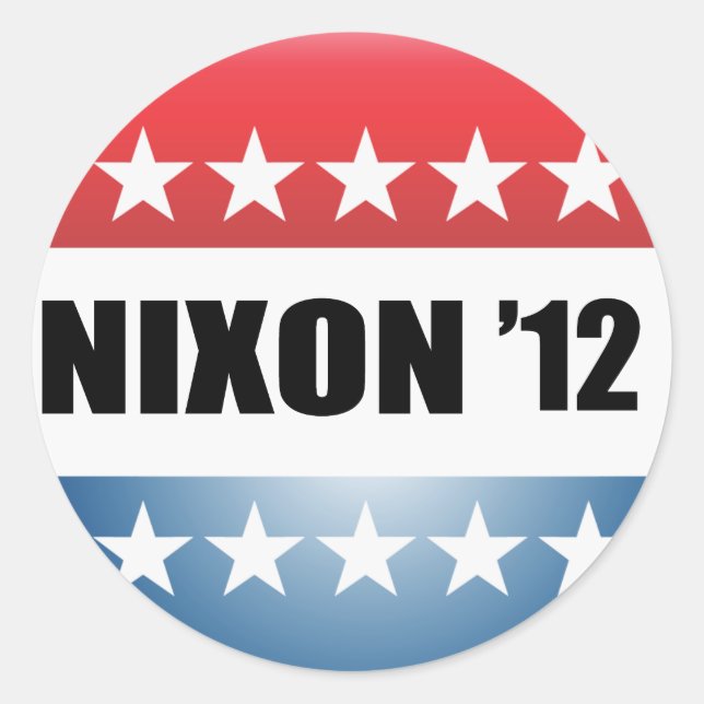RICHARD NIXON CLASSIC ROUND STICKER (Front)