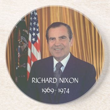 Richard Nixon Coaster by hueylong at Zazzle