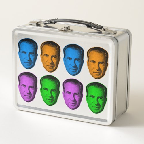 Richard Nixon in Vivid Color Metal Lunch Box