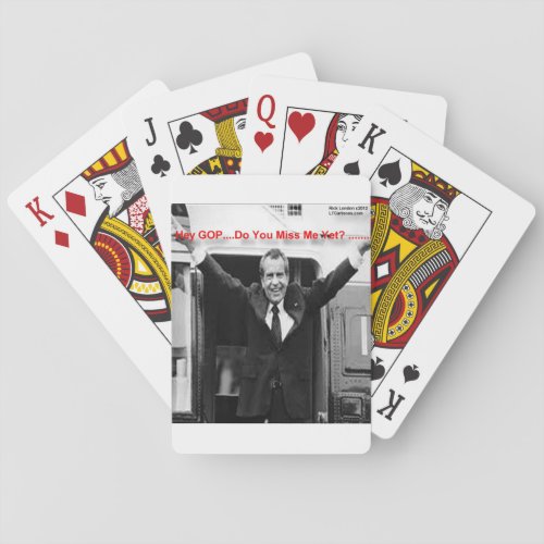 Richard Nixon Miss Me Yet Funny Gifts  Tees Playing Cards