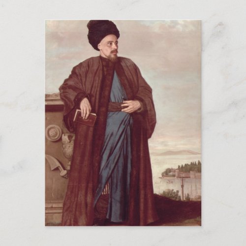 Richard Pococke in oriental costume 1738 Postcard