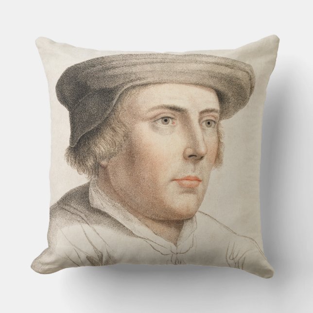 Richard Rich, First Baron Rich (c.1496-1567) engra Throw Pillow (Front)