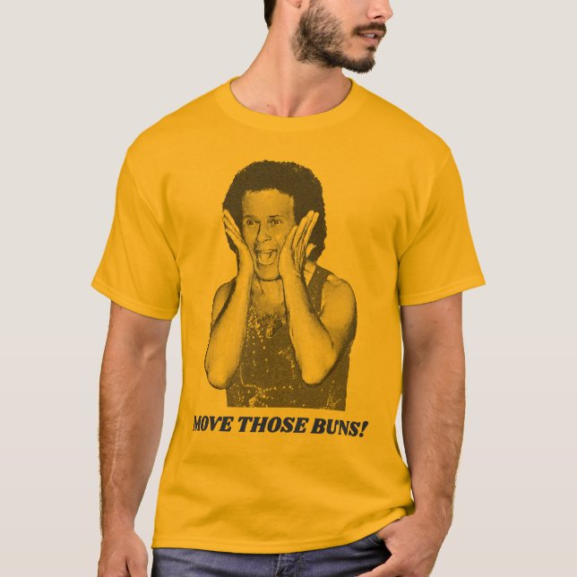 Richard Simmons - Move Those Buns Retro Fitness T-Shirt (Front)