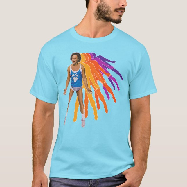 Richard Simmons Retro Sweatin' Rainbow T-Shirt (Front)