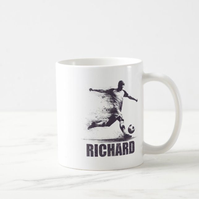 Richard Soccer Boys Personalized First Name Richar Coffee Mug (Right)