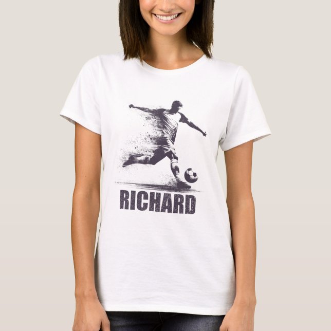 Richard Soccer Boys Personalized First Name Richar T-Shirt (Front)