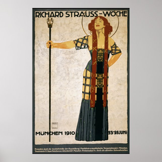 Richard Strauss Woche 1910 Reprint 36 x 24 Poster (Front)