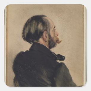 Richard, the Brother of the Artist, 1860 Square Sticker