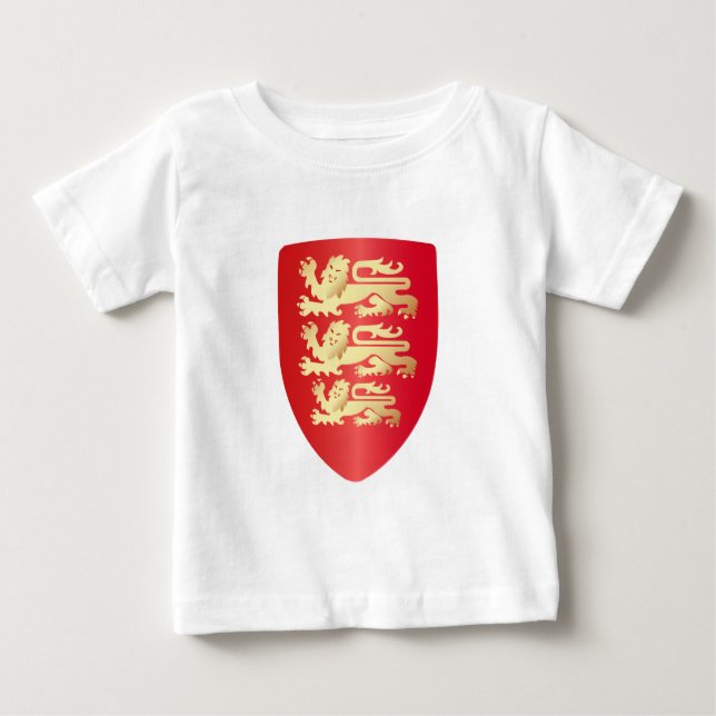 Richard the Lion Heart Shield in red+faux gold Baby T-Shirt (Front)