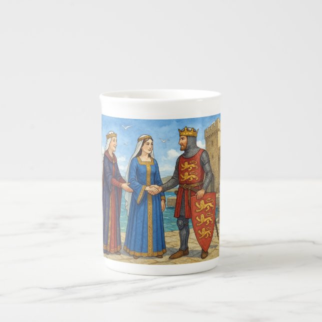 Richard the Lionheart and Berengaria of Navarre Bone China Mug (Front)