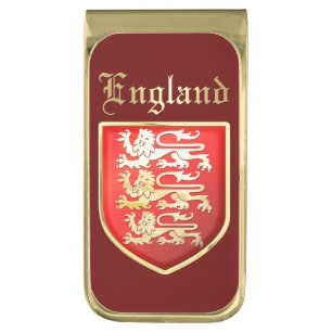 Richard the Lionheart's Royal Arms of England Gold Finish Money Clip
