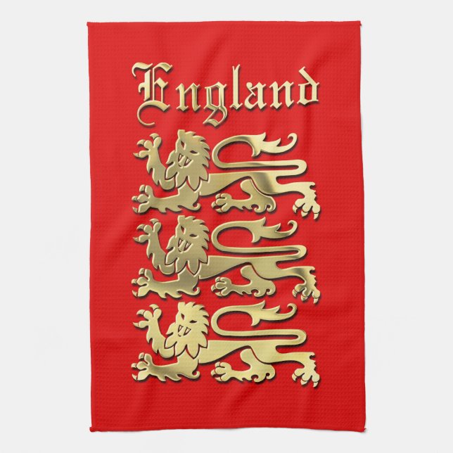 Richard the Lionheart's Royal Arms of England Towel (Vertical)