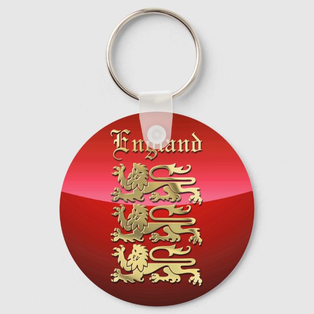 Richard the Lionheart's Royal Shield of England Keychain (Front)