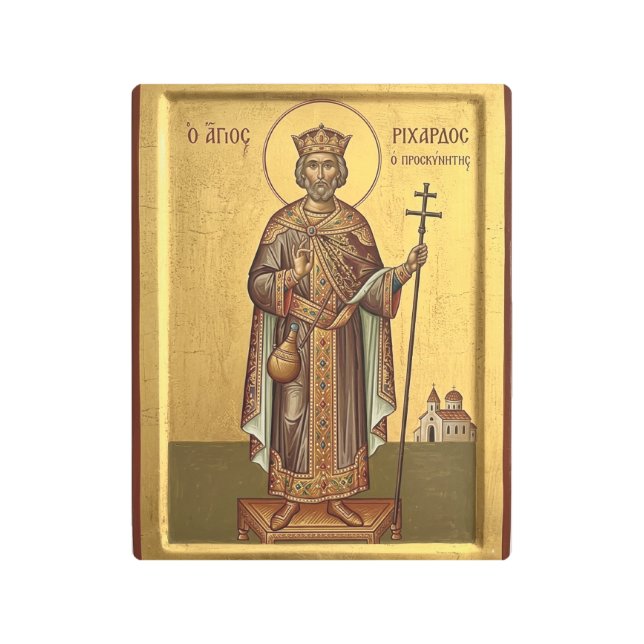 Richard the Pilgrim, a Saint Metal Print (Front)