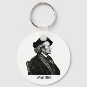 Richard Wagner, black Keychain