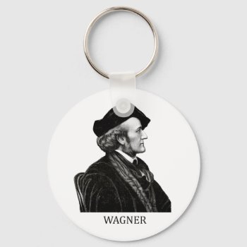 Richard Wagner  Black Keychain by historicimage at Zazzle