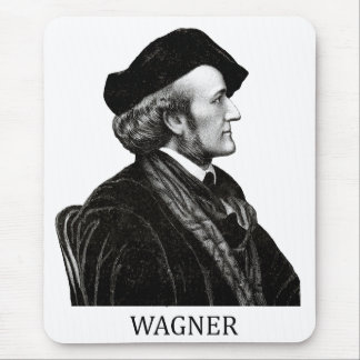 Richard Wagner, black Mouse Pad