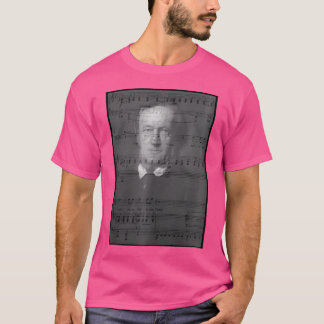 Richard Wagner Portrait With Musical Notations T-Shirt
