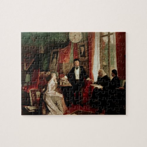 Richard Wagner with Franz Liszt and Liszts daught Jigsaw Puzzle