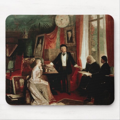 Richard Wagner with Franz Liszt and Liszts daught Mouse Pad