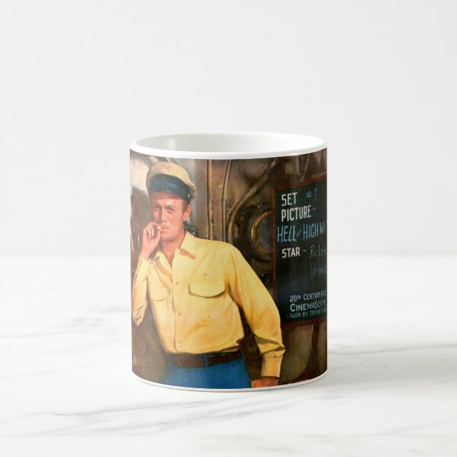 Richard Widmark ad for Hell and High Water Coffee Mug (Center)